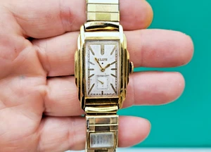 Elgin Mens Watch US ARMY & ID 14K Gold Filled Art Deco c1936 NEEDS REPAIR - Picture 1 of 12
