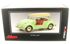 VW Maggiolino Jolly Con Baldacchino Verde 1:18 Schuco - Foto 1 di 1