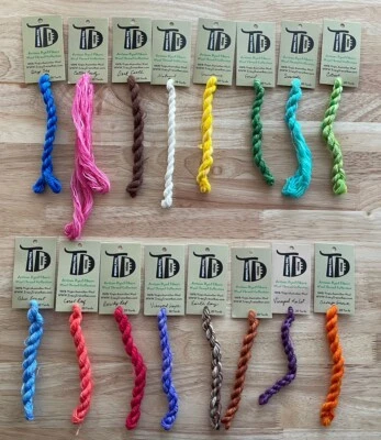 Tracy Trevethan 100% Virgin Australian Wool Embroidery Floss Skeins ~ Lot Of 16 - Image 1 of 4