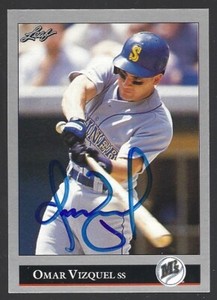 1992 Leaf Baseball #265 Omar Vizquel IP autograph signed card