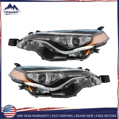 Faros faros izquierda + derecha para Toyota Corolla L Le Eco 2017 2018 2019 Foto 1 de 4
