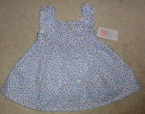 Just One You Baby Girls Floral Dress White Diaper Cover Size 6 Months New - Picture 1 of 3