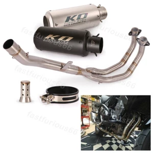 51mm Muffler for CBR500 CB500X CB500F Exhaust System Header Pipe Slip on Steel - Picture 1 of 12