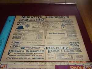 LA BELLEZA Y LA BARCAZA CYRIL MAUDE, ERIC MATURIN 1905 PROGRAMA DE TEATRO MANCHESTER - Imagen 1 de 5