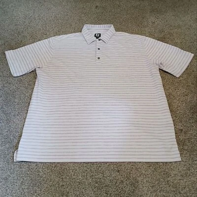 Camisa polo de golf informal a rayas FootJoy para hombre talla 2XL Foto 1 de 4
