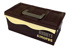 Hersheys Smores Carry Case Organizer Brown White Plastic Inside Tray Camping Box