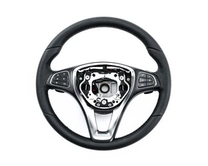 Lenkrad beziehen mit Leder für Mercedes V W447 Bj. 2021 weißer Faden NEU LEDER - Bild 1 von 7
