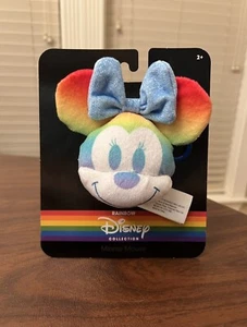 Disney Regenbogen Stolz Minnie Maus Schlüsselanhänger Plüsch Tasche Clip Just Play 4 Zoll - Bild 1 von 10