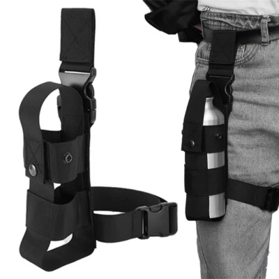 Funda táctica para botella de agua con pierna caída soporte para spray de pimienta bolsa ajustable para el muslo Foto 1 de 4