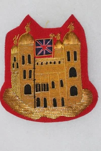 BRITISH YEOMAN GAOLER INSIGNIA DE CITA TORRE DE LONDRES ALAMBRE LINGOTES DE ORO - Imagen 1 de 1
