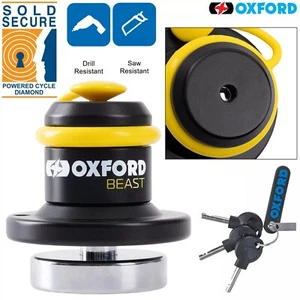 Oxford Beast Disc Lock Motorcycle Bike High Security Sold Secure Diamond LK121 - Picture 1 of 14