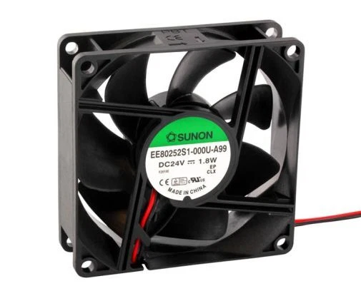 Sunon Lüfter 80x80x25mm EF80252S1-A99 DC 24V 3200 U/min 33dBA Gleitlager 2 Litze - Bild 1 von 1