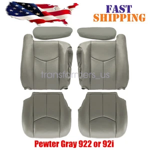 For 2003 2004 2005 2006 Chevy Silverado 1500 2500 3500 Front Seat Cover Gray 922 - Picture 1 of 17
