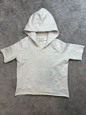Frank & Eileen Mel Triple Vellón Manga Corta Sudadera con Capucha Blanco Gris Talla S Foto 1 de 4