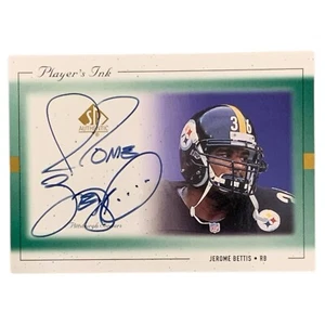 1999 Upper Deck SP autentico #JB-A Jerome Bettis inchiostro del giocatore autografo verde - Foto 1 di 2