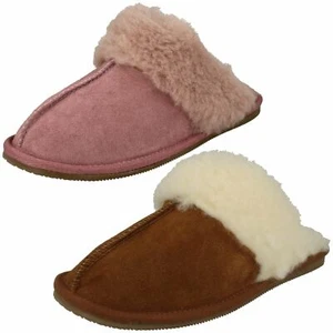 Pantofole da donna Clarks con polsini in pelliccia sintetica e mulo 'Warm Lux' - Foto 1 di 19