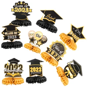9PCS Creative Graduation Season Honeycomb Centerpieces Graduation Table Decor - Picture 1 of 12