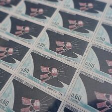Sheet Stamp Satellite Space N°1476 x25 1966 mint Luxury MNH