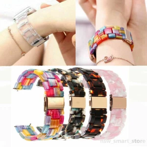 Tortoise Resin Watch Band Straps for Fitbit Versa 2/ Versa Lite se - Picture 1 of 21