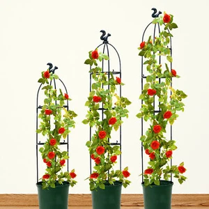 1x Support Plant Trellis Climbing Vines Ivy Flowers Stands Garden Tower Obelisk - Picture 1 of 15