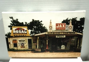 Leinwand Wandbild Kreuzung Laden Tankstelle Louisiana nostalgische Werbung - Bild 1 von 12