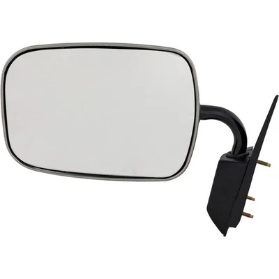 Mirror For 1992-1994 Chevrolet Blazer Front Driver Side Manual Chrome and Black - Image 1 of 4