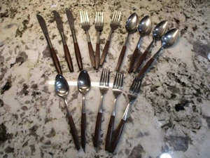 15 piezas de colección Cubiertos/cubiertos de acero inoxidable forjado Epic - mango de madera - MCM - Imagen 1 de 5