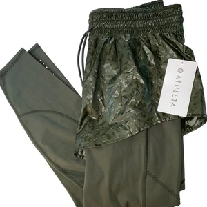 Athleta Rainier 2 in 1 Tight Leggings Med Camo Ancient Forest Green Run Workout - Bild 1 von 14