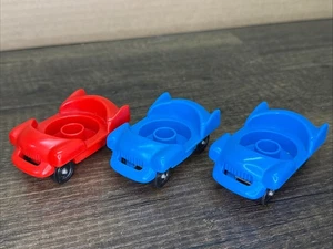 3 Fisher Price Little People Roller Coaster Car Carnival Amusement park Red Blue - Picture 1 of 3