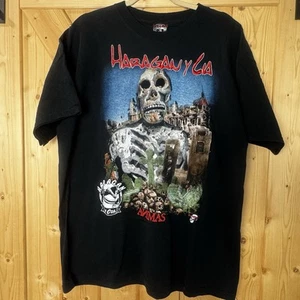 Y2K Haragan Y Cia Animas Mexican Spanish Rock Big Print Shirt Size XL Rare NWOT - Picture 1 of 9