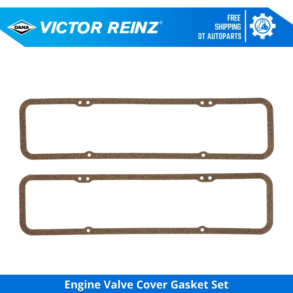 For 1975-1986 Chevrolet K10 Engine Valve Cover Gasket Set Victor Reinz 1976 1977 - Image 1 of 1