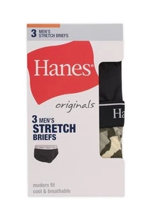 Hanes Originals Slip Intimo Confezione da 3 Slip Uomo XL Elasticizzati Nuovi con etichette - Foto 1 di 2