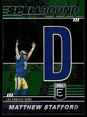 2022 Donruss Elite Spellbound Green Matthew Stafford Los Angeles Rams #SB-MS8 - Image 1 of 2