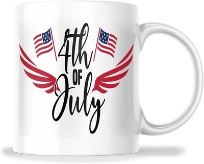 Caneca de café 4 de julho – Ideia de presente única e engraçada de 4 de julho para qualquer pessoa - Imagem 1 de 2