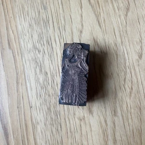 Print Block ( Gibson Girl ) Beautiful Details! Copper Letterpress - Picture 1 of 4