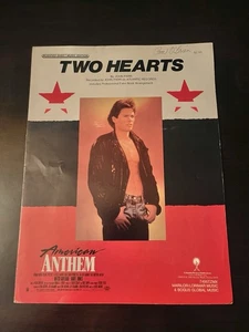 1986 John Parr TWO HEARTS Noten Sammlerstück guter Zustand - Bild 1 von 7