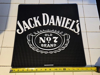 NUEVO JACK DANIELS ANTIGUO NO. 7 TENNESSEE BARRA DE GOMA WHISKY ESTERA PARA DERRAMES 17" X 17"  Foto 1 de 4