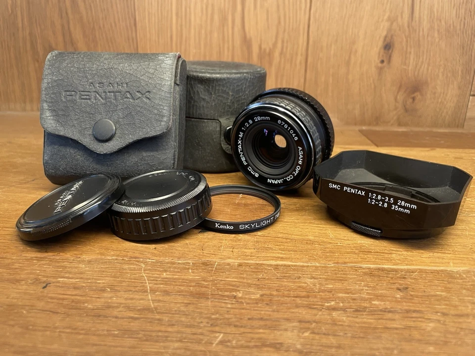 *Quase perfeito com capô* Lente grande angular SMC Pentax M 28mm F/2.8 PK K do Japão - Imagem 1 de 4
