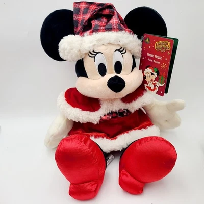 2025 Walt Disney World Parks Santa Minnie Mouse Plush Christmas Holiday New 17" - Image 1 of 4
