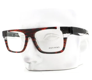 Alain Mikli Claudien Eyeglasses A03109 005 Glasses Clear Black Red Mix No Case - Picture 1 of 6