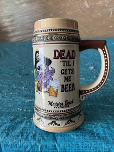 14 Unzen Keramik Bierkrug von Agift Corp / Madeira Beach Florida / Piratenkrug - Bild 1 von 4