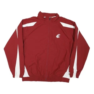 TEAM ISSUE Herren Trainingsjacke rot & weiß XL Nylon Reißverschluss Sportswear - Bild 1 von 6