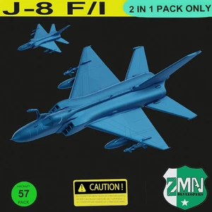 3D Printing 1/200 China Air Force Shenyang J-8F Aircraft Unpainted Model - Picture 1 of 4