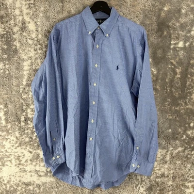 Camisa Ralph Lauren Talla 16 34/35 Yarmouth Carrera Informal Botón Azul Manga Larga Foto 1 de 4