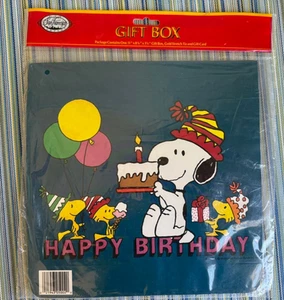 1988 SAN FRANCISCO BOX CO. RARE Peanuts Snoopy Gift Box VTG NOS SEALED 11X8X1.5" - Picture 1 of 3
