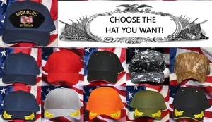 SOMBRERO DAV VETERANO DISCAPACITADO PARCHE GORRA EJÉRCITO DE ESTADOS UNIDOS MARINA FUERZA AÉREA USCG REGALO - Imagen 1 de 34
