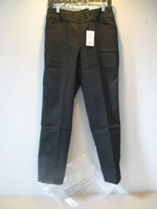 Croft Barrow Womens 8 Short Stretch Pant Black Mid Rise Straight Leg L6 - Picture 1 of 14
