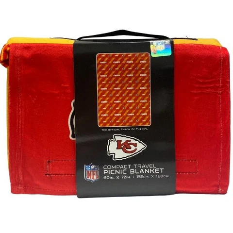 Kansas City Chiefs Blankets - Oversized Picnic Travel Blanket - 60"x72" Cover