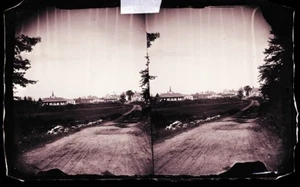 ANTIQUE GLASS NEGATIVE, FC PHILPOT, LIMERICK ME, WOLFEBORO JUNCTION STATION ROAD - Picture 1 of 4