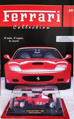 FERRARI F1 2001 n1 1:43 Michael Schumacher W.CH.+ Fascicolo n40 nuova mai aperta - Immagine 1 di 4